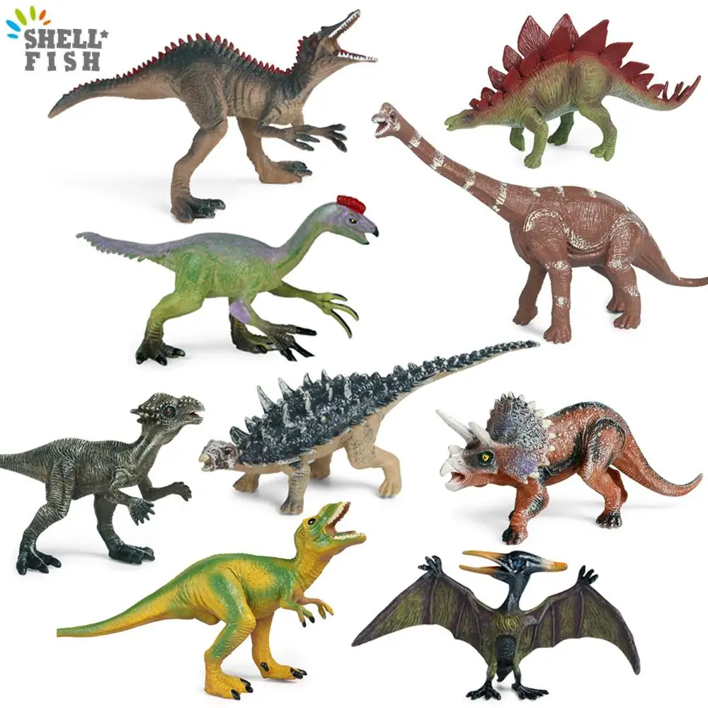 

Simulation Jurassic Dinosaur Figures Toys World Carnotaurus Pterosaur Tyrannosaurus Triceratops Model Collection Education Kids