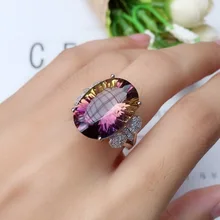 Luxury Simple Oval Crystal Ring Fashion Elegant Women Inlay Zircon Adjustable Ring Charm Bridal Ring Wedding Anniversary Jewelry