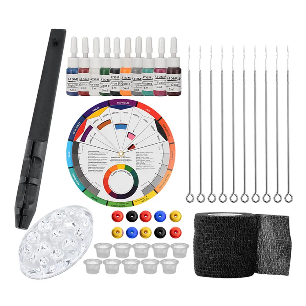 

Tattoo Kit Tattoo Needles Set Hand Poke Stick Tattoo Supplies Kit Practice Beginner Skin 1 3 5 7 9RL Supply Needle For Artist