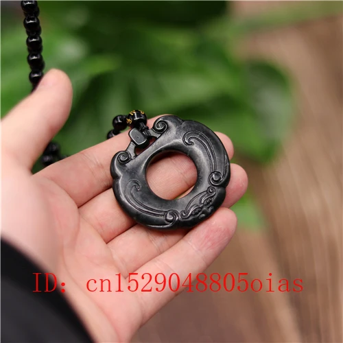 Натуральный черный зеленый нефритовый тигр ожерелье из бисера обсидиан
