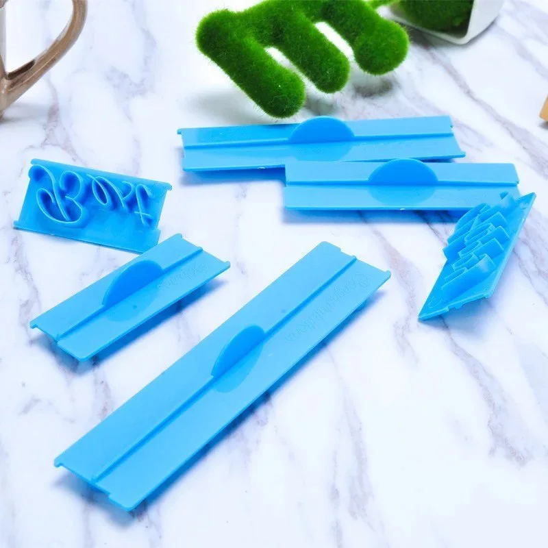 6 шт./компл. форма для тиснения торта помадки рукописного письма пластиковые