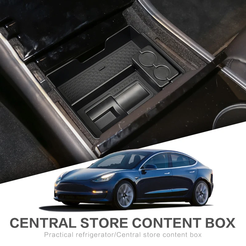 Автомобильная внутренняя центральная консоль органайзер для Tesla MODEL3 M3 штабелирующая Перчаточная коробка