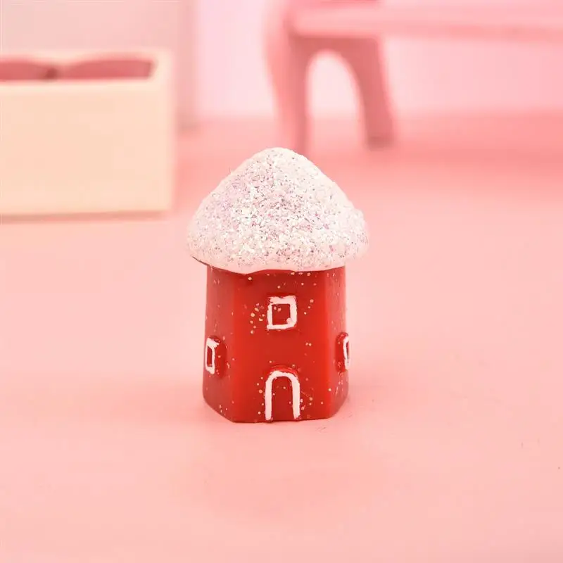 4 шт./компл. Kawaii Рождественский Снежный дом Декор фигурки Сказочный Сад