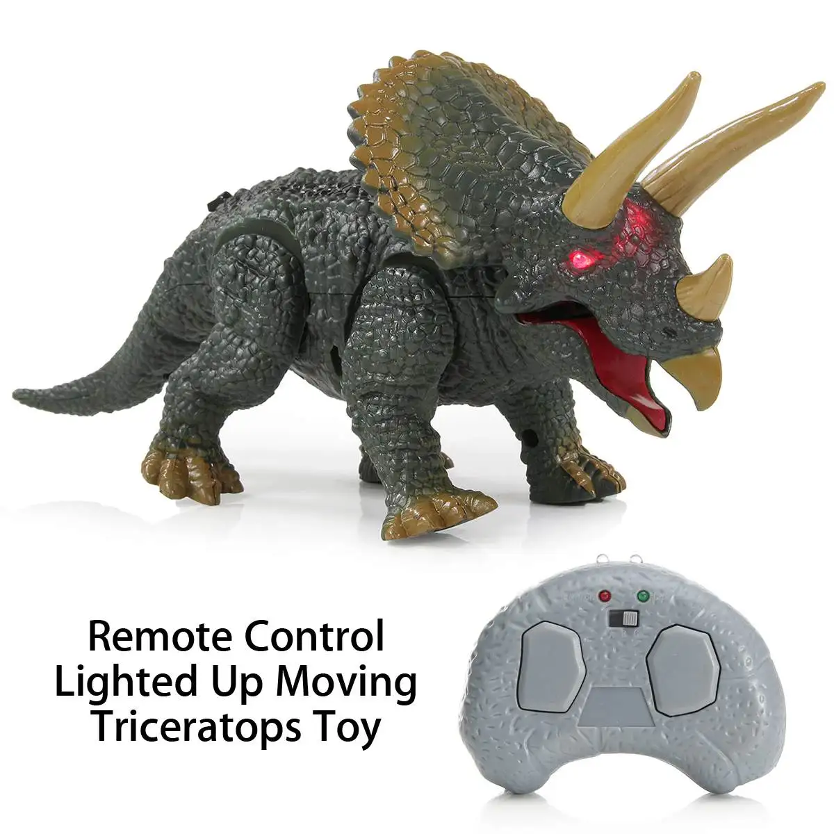 Электронная игрушка-динозавр инфракрасный пульт дистанционного управления модель трицератопса игрушка ходьба с RC забавные звуковые игрушки для детей Подарки