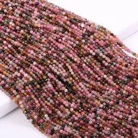 small beads natural stone beads tourmaline 2 3mm section loose beads for jewelry making necklace diy bracelet accessories 38cm