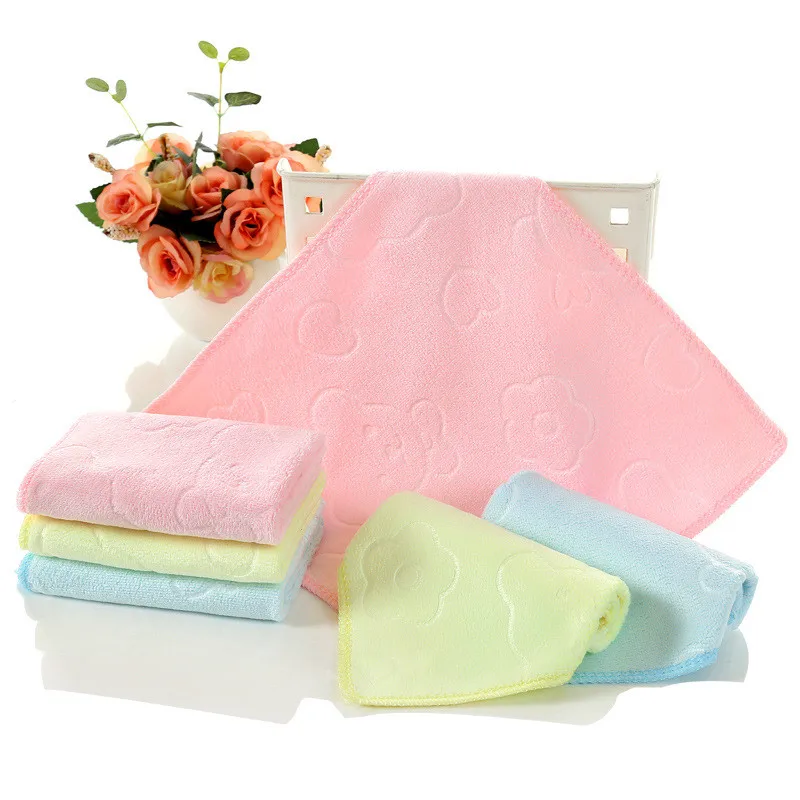 3 шт./лот 25*25 см милое детское полотенце из сверхтонкого волокна банное квадратное