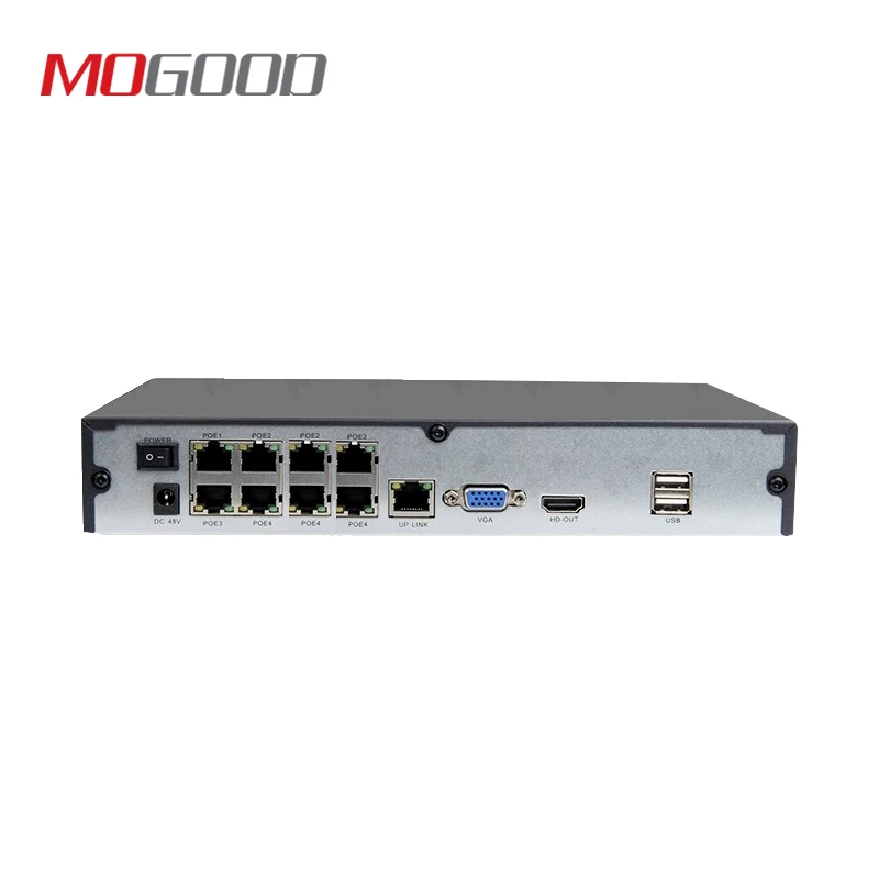 MoGood международная версия Система охранного видеонаблюдения PoE NVR с 8 PoE портами для 4ch 5MP/4MP/2MP H.265 ip-камера Поддержка ONVIF