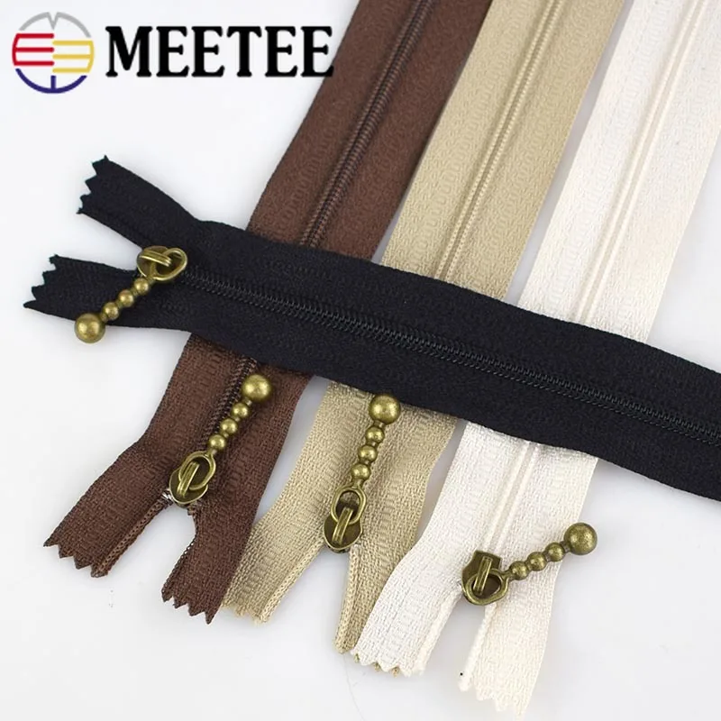Meetee 20 штук 3 #12-25 см нейлоновая застёжка-молния закрытый конец молния куртка DIY
