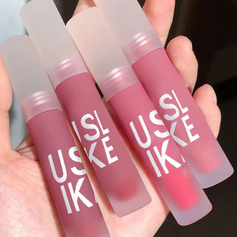 

Glaze Lip Mud Velvet Matte Lipstick Mist-like Plain Whitening Lip Glaze Cosmetics Cosmetics 1 Pcs помада для губ