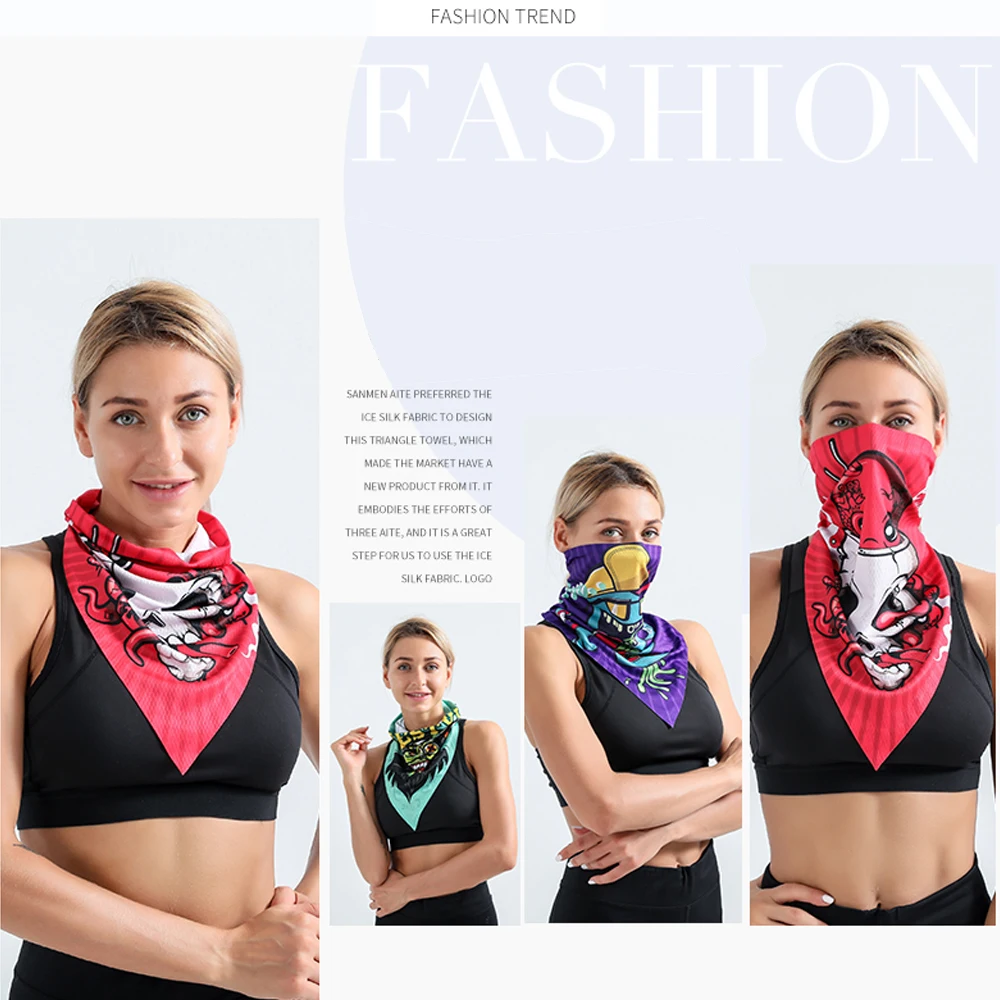 Одежда с рисунком маски для лица велоспорта дышащий охлаждающий шарф мужчин и