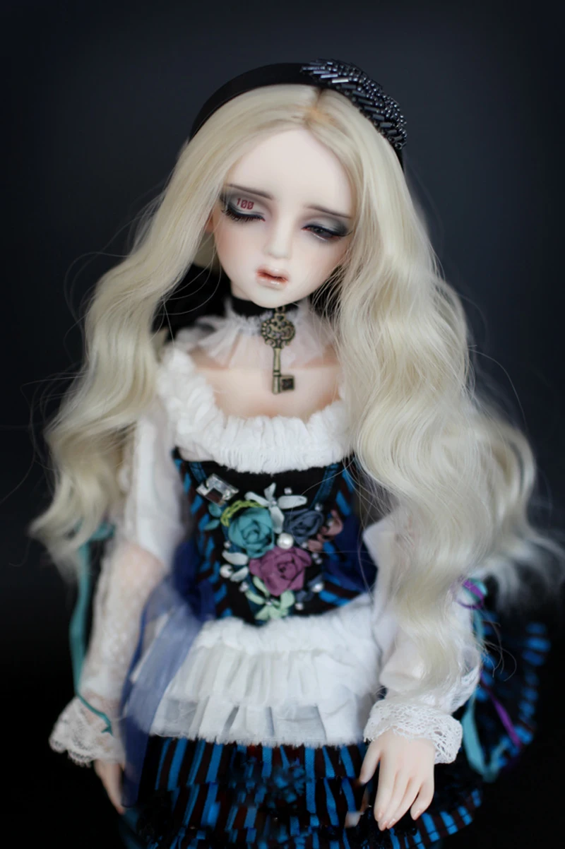 Парик для шарнирных кукол светлый волнистый высокотемпературный 1/3 1/4 1/6 1/8 MSD SD |