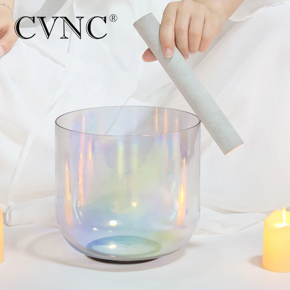 Чакра с космическим светом CVNC 432 Гц 7 дюймов 4 октавы прозрачная кварцевая