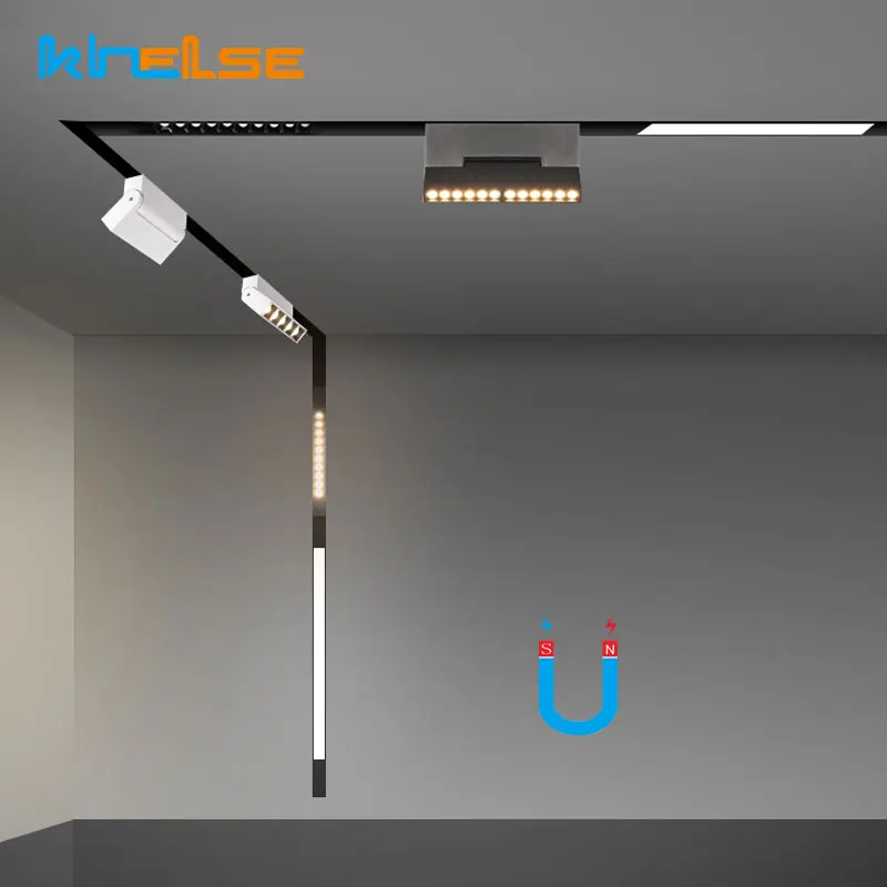 Adjustable Magnetic LED Track Lights Spotlight Rotatable Track Lighting  Rail Lamps clothes Store Lighting Fixture Decor