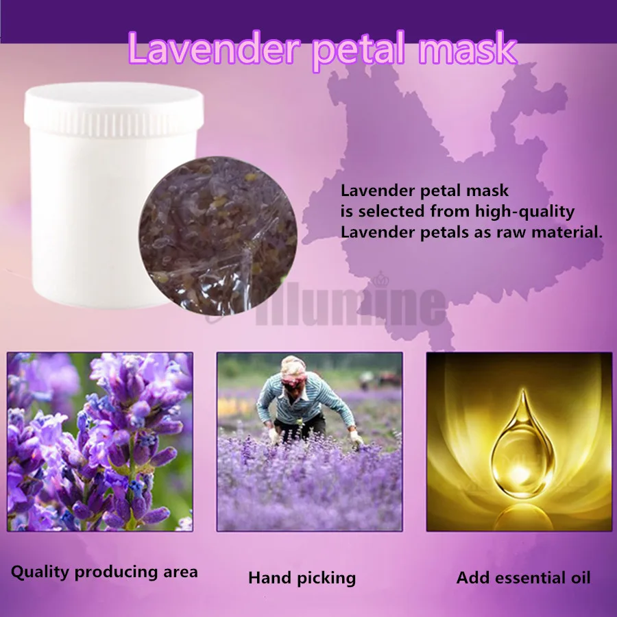 Lavender Petals Jelly Mask Gel Brightening Acne Removing Oil Control Pore Collection Cosmetics Salon OEM 1kg