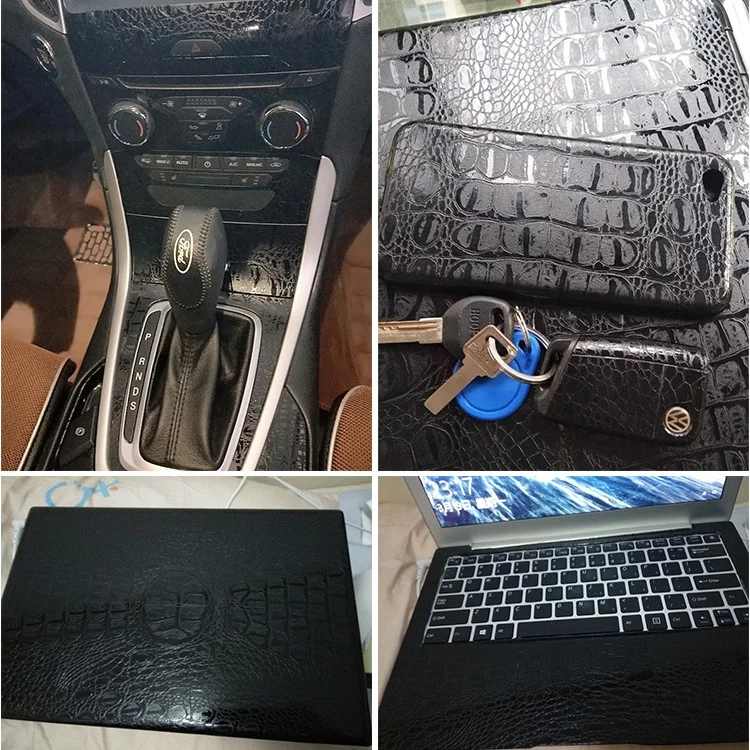 Пленка из крокодиловой кожи с узором для кузова автомобиля крутая Черная