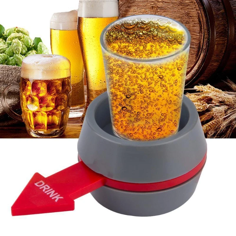 Вращающаяся стрела пиво вино настольная игра стрелка Спиннер стеклянная чаша