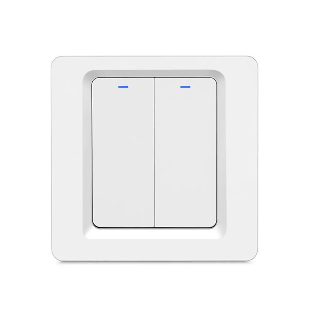 Tuya Smart Life APP дистанционного Управление Zigbee 2Gang ЕС Стандартный настенная кнопочная