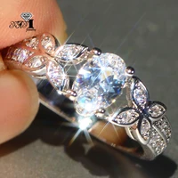 wholesale yayi fine jewelry fashion princess cut white cubic zirconia silver color engagement wedding party lovers rings