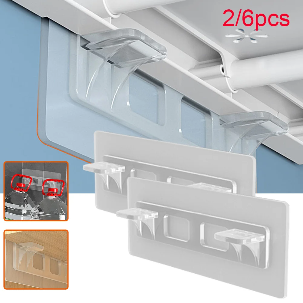 

Enhanced Version Shelf Holder Shelf Support Clips Self Adhesive Pegs Closet Cabinet Shelf Punch-free Layered Partition Bracket