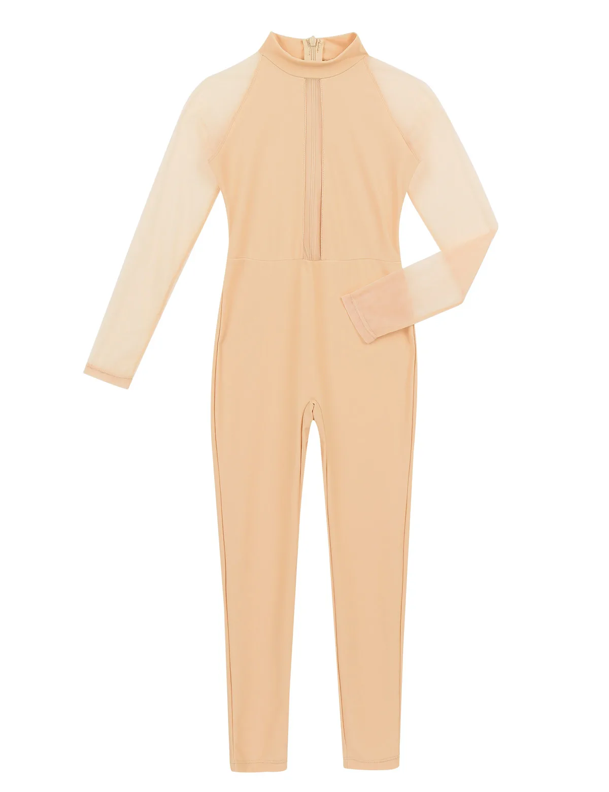 Детский сетчатый комбинезон для девочек с длинными рукавами воротником стойкой