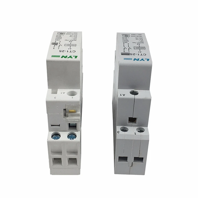 CT1 2P 16A 25A 220V/230V 50/60HZ Din Rail Ac контактор для дома 2NO отеля ресторана|Замыкатели| |