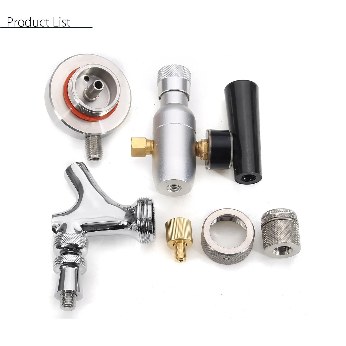 

For 2/3.6/4L Stainless Steel Mini Beer keg Tap Faucet With Adjustable Flow Control Switch Bar Accessories Tool With CO2 Injector