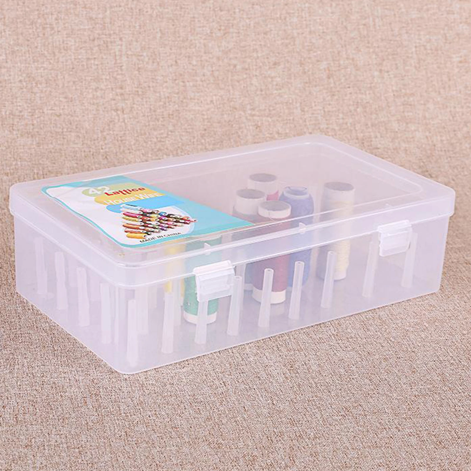 Empty Thread Storage-Box with 42 Spools Sewing Bobbins Box Reels Crafting Embroidery Cross Stitch Threads Container Case Holder | Дом и сад