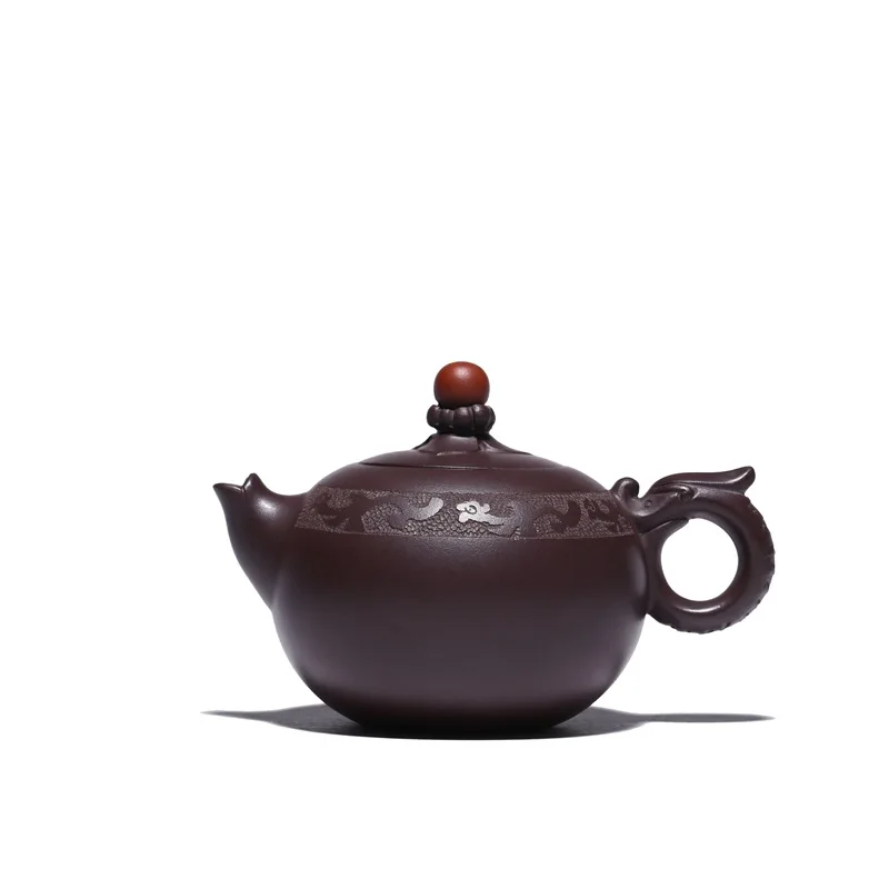 

Yixing Zisha tea set raw material purple clay teapot gift company ball teapot