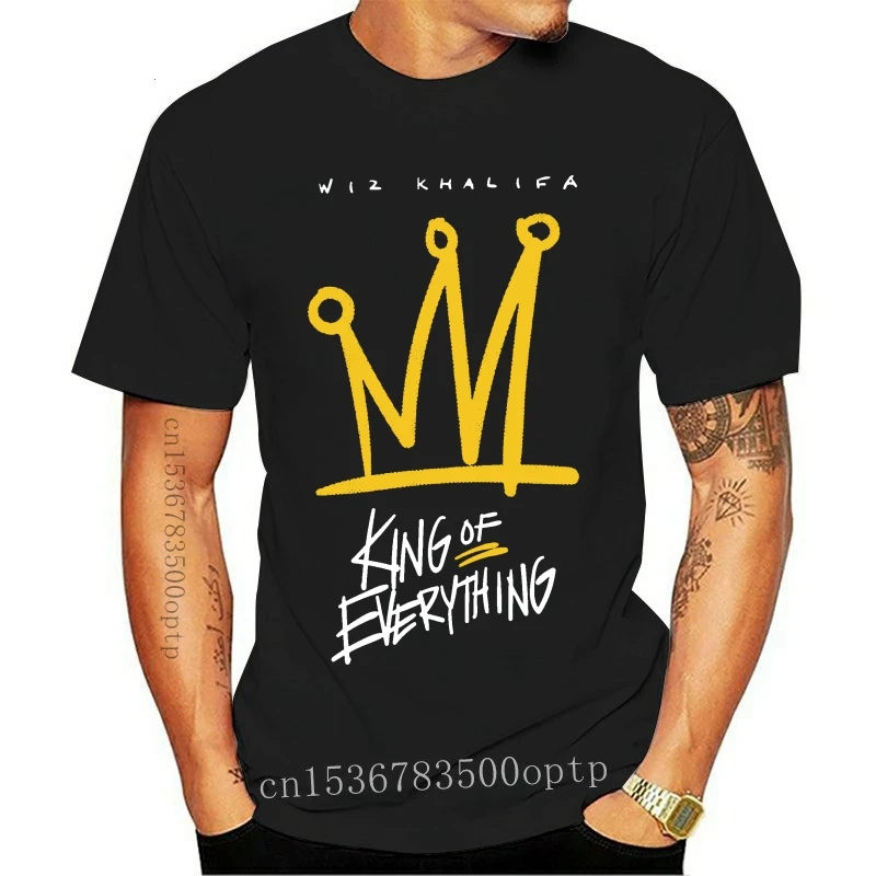 

Новинка 2021, редкая футболка унисекс Wiz Khalifa, с коротким рукавом, размер меньше, летняя футболка, брендовая футболка для фитнеса и бодибилдинг...