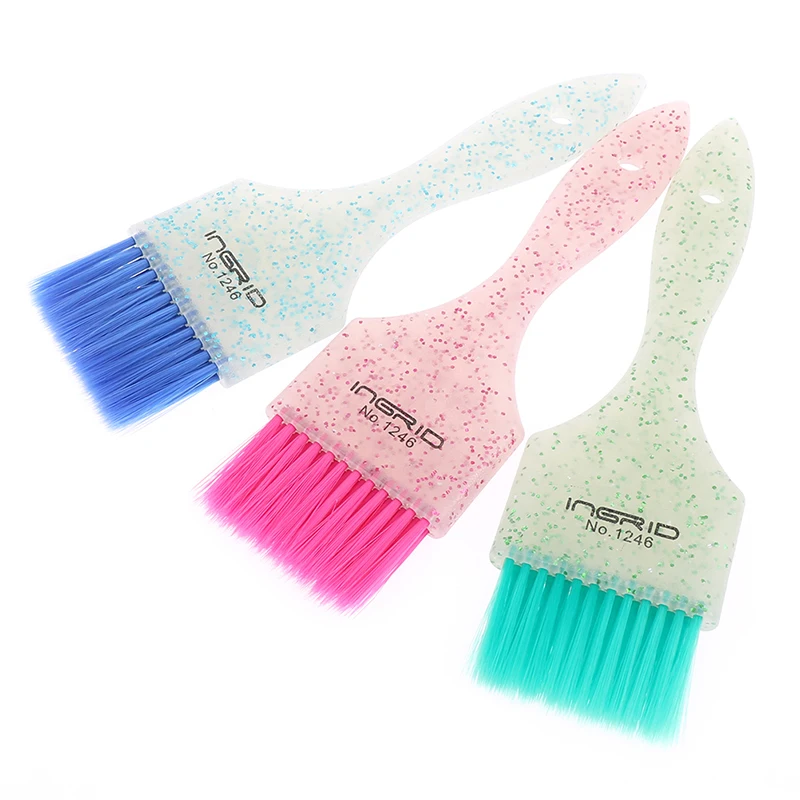 

Glitter Hair Color Brushes Soft Bristles Wide Brush For Highlighting and Coloring Large Sections of Hair Professional Salon Tool