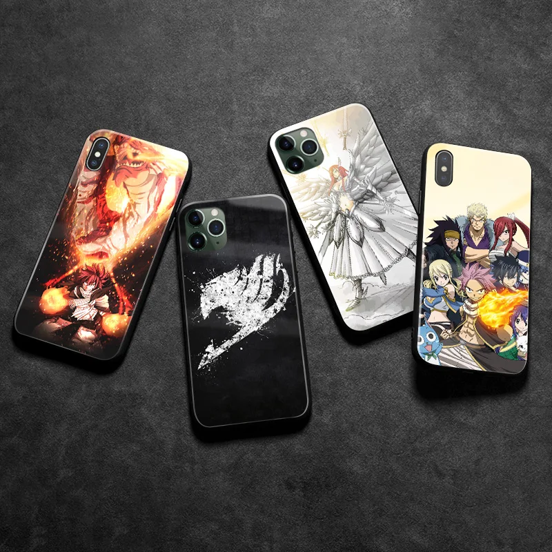 Сказочный хвост аниме Natsu Erza Мягкий Силиконовый ТПУ стеклянный чехол для