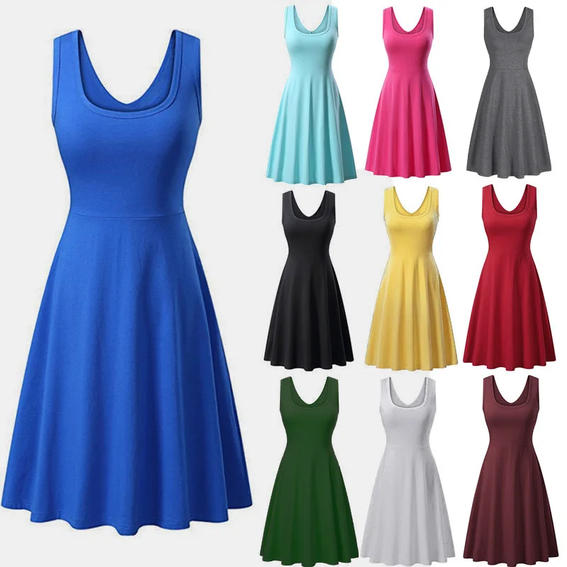 

Vintage Summer Women Dresses Casual Loose O-Neck Sleeveless Harujuku Maxi Dress Vestido Feminino Y2K W9197