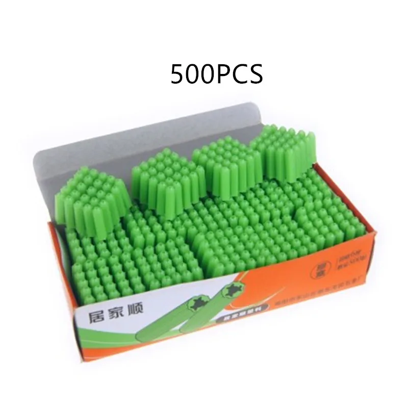 500 шт. Настенные Пластиковые анкеры расширительные настенные вилки диаметром 6 мм