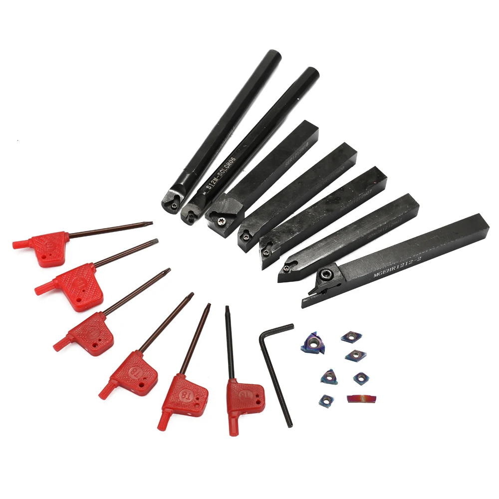 Хвостовик 12 мм 7 шт. с голубым карбидом стандартный набор сделай сам