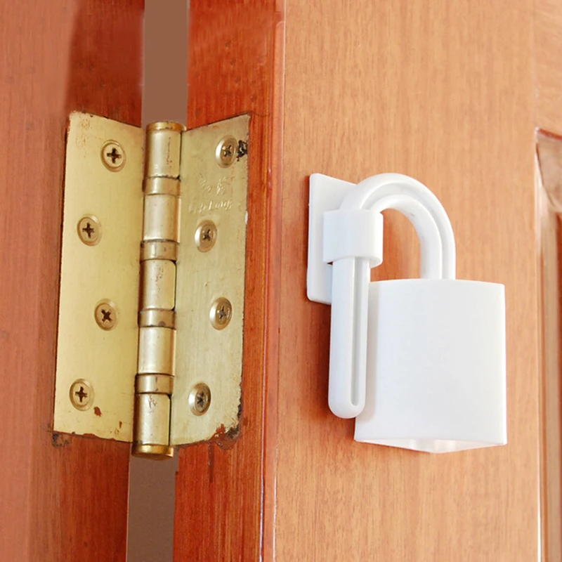 Cerradura de seguridad para beb&eacute;s de 2 piezas, tope de seguridad para puerta, protecci&oacute;n de seguridad, tope de costura para puerta a prueba de pellizcos para beb&eacute;-1