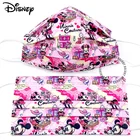 Милые одноразовые маски для взрослых и детей с розовыми Минни и Минни, Мультяшные защитные маски с аниме для девушек и женщин от пыли, гипоаллергенные