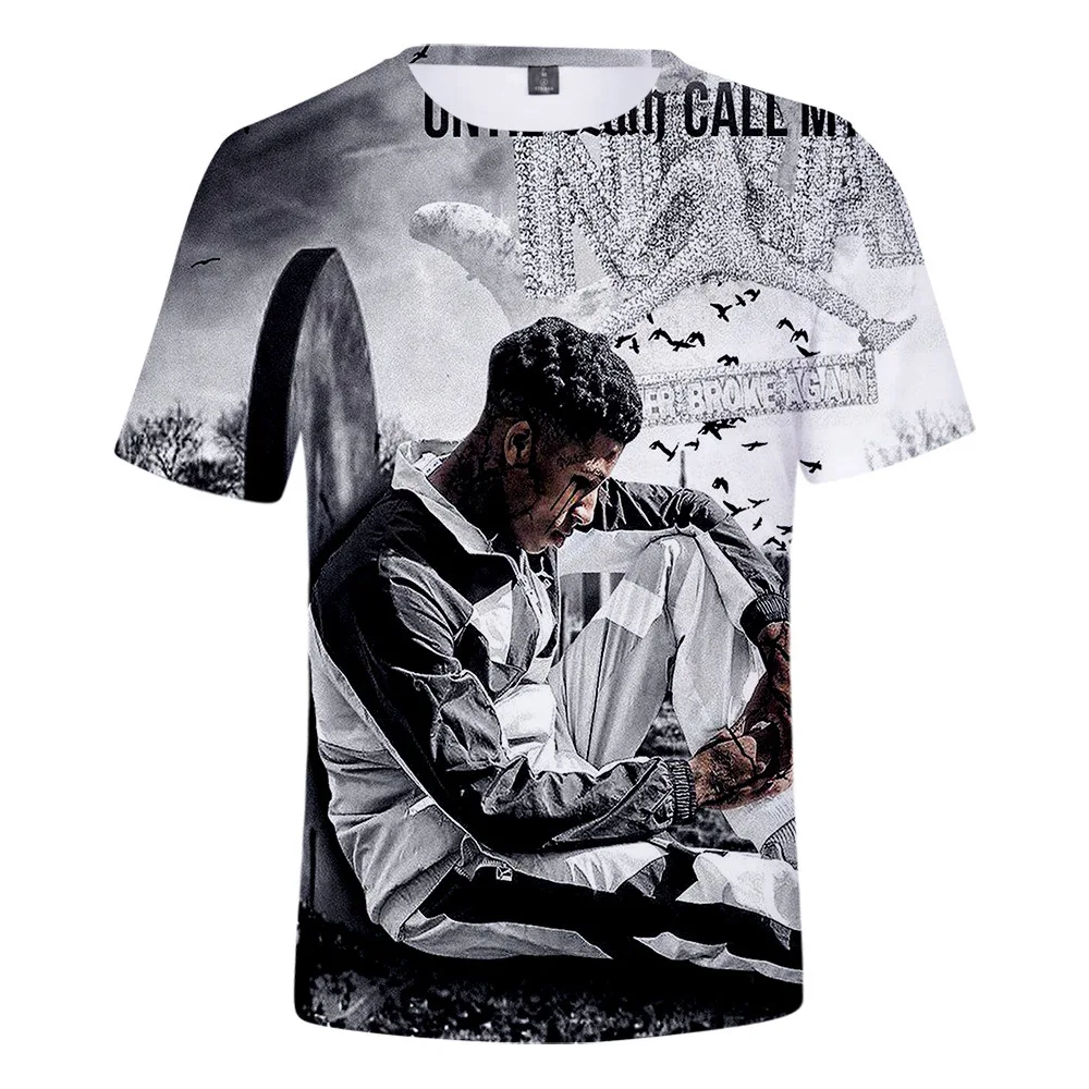 Футболка с 3D принтом Rapper YoungBoy Never Broke agne летняя модная футболка в стиле хип хоп