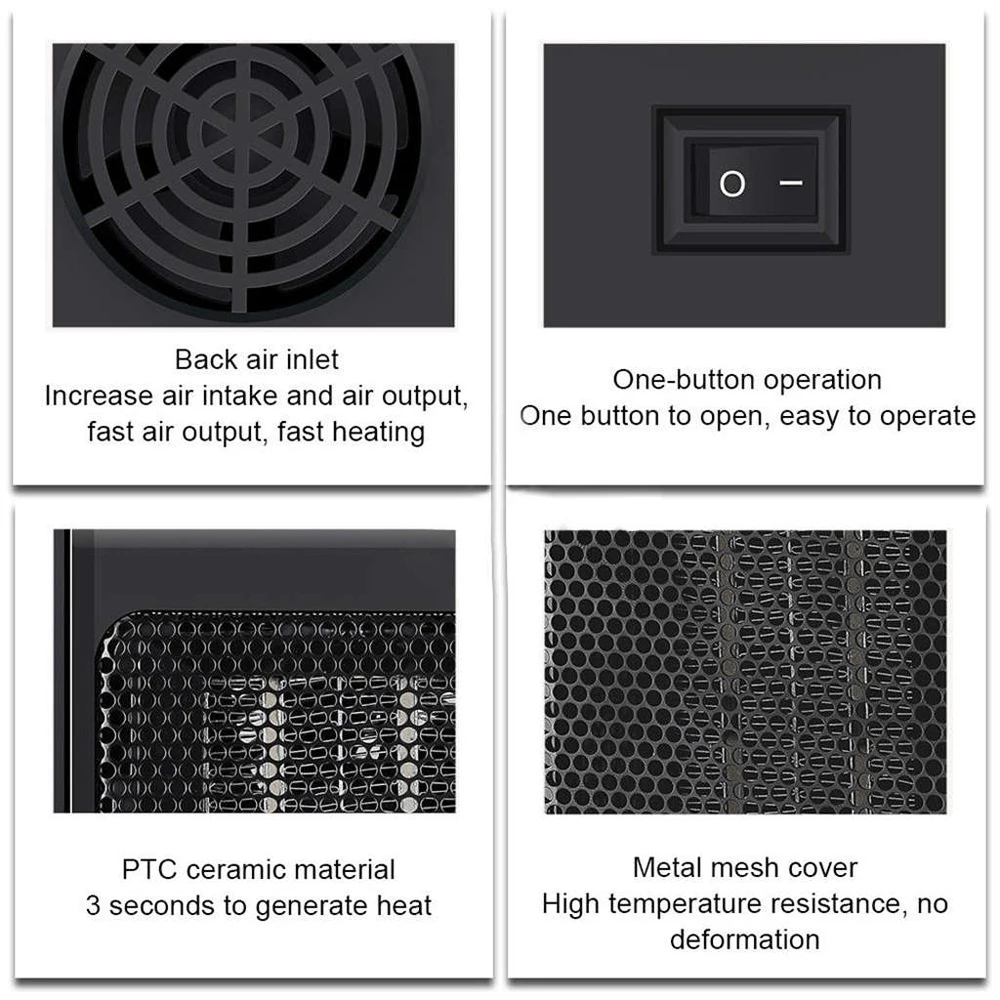 Портативная Керамическая Мини безопасный нагреватель 500 Вт электрический