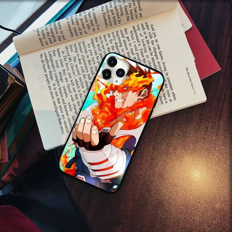 

anime cartoon fire Endeavour Phone Cases for iPhone 11 12 pro XS MAX 8 7 6 6S Plus X 5S SE 2020 XR Soft silicone Shell Cover