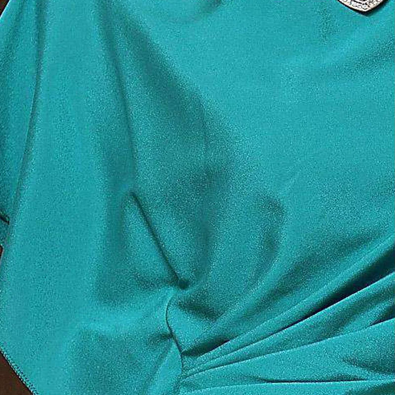 Женское летнее облегающее платье однотонное асимметричное плиссированное из