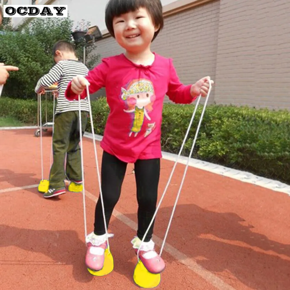 1 шт OCDAY 7 цветов Walk Stilt Jump Toy пластик Smile Face Pattern Детская уличная забавная Спортивная