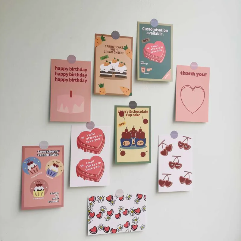 Поздравительная открытка с надписью Love торт в Корейском стиле 9