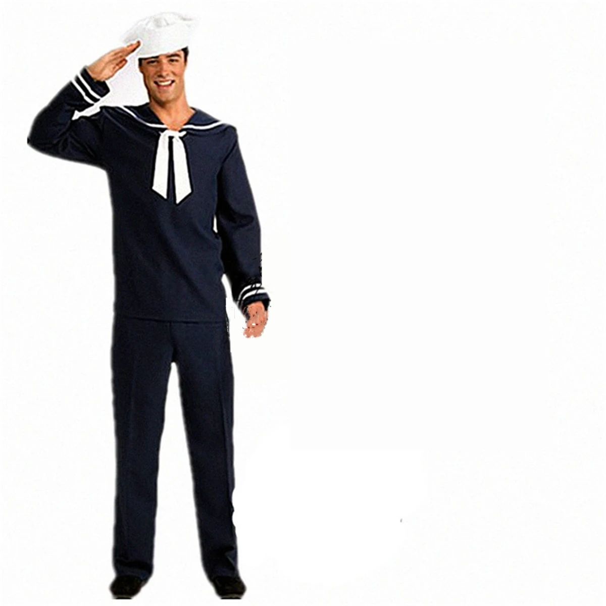 Костюм Моряка для взрослых на Хэллоуин Цвет белый синий моряка Нарядное платье