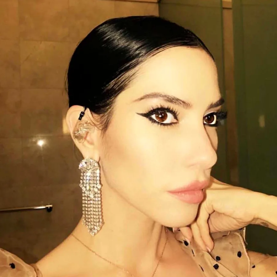 Женские серьги подвески с цепочкой из горного хрусталя модные аксессуары новый