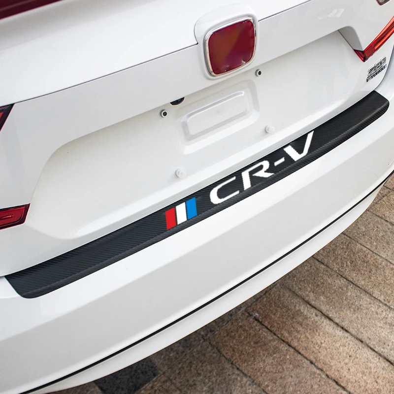 Автомобильный задний бампер для honda crv 2008 -2019 кожаные наклейки из углеродного