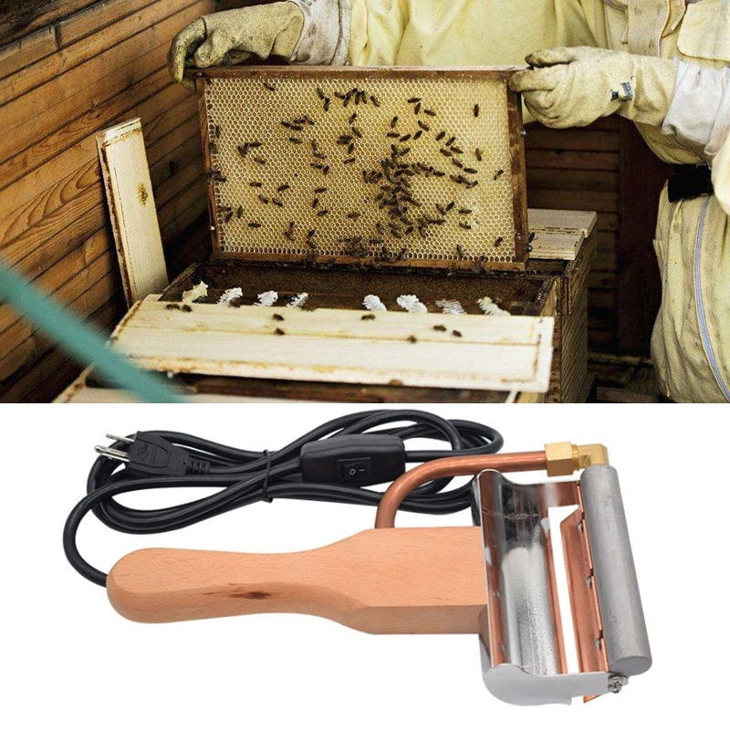 

E7CC Электрический Нож для извлечения меда, инструмент для пчеловодства, горячий воск для резки селезенки, скребок для резки меда