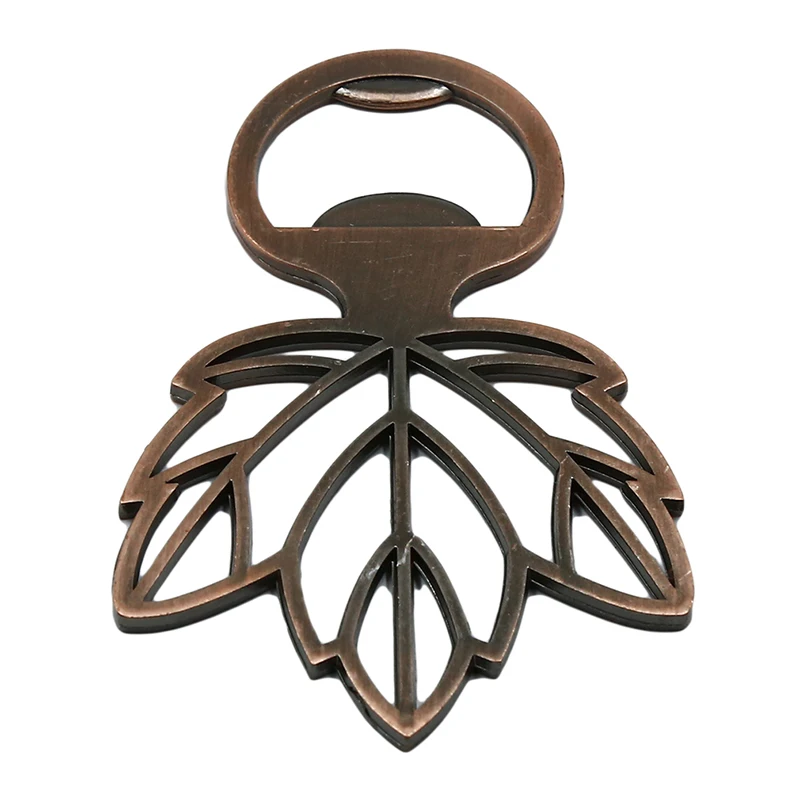 Ретро цинковый сплав Портативный в виде кленового листа ключ открывалка для