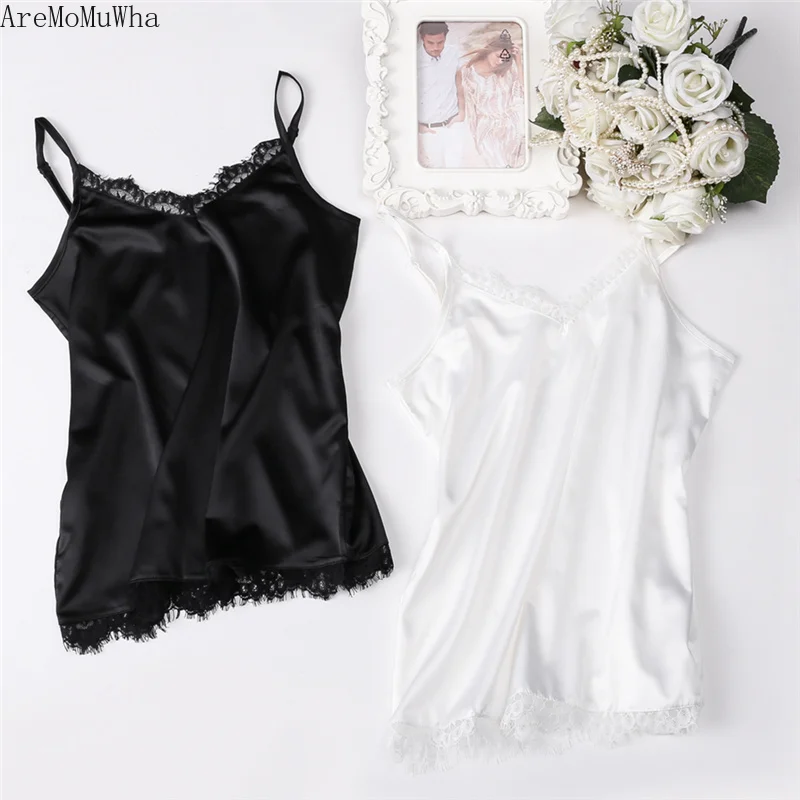 Топ женский атласный с V образным вырезом большого размера|Топы| |