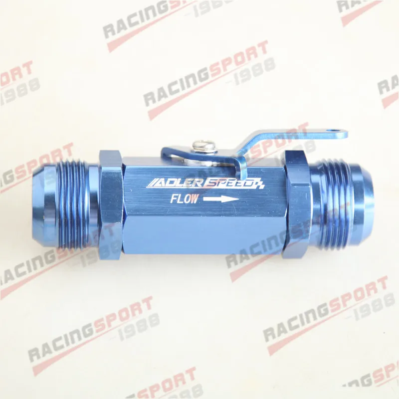 

-16AN AN16 16AN AN-16 Aluminum Fuel Shut Off Valve Fitting Blue