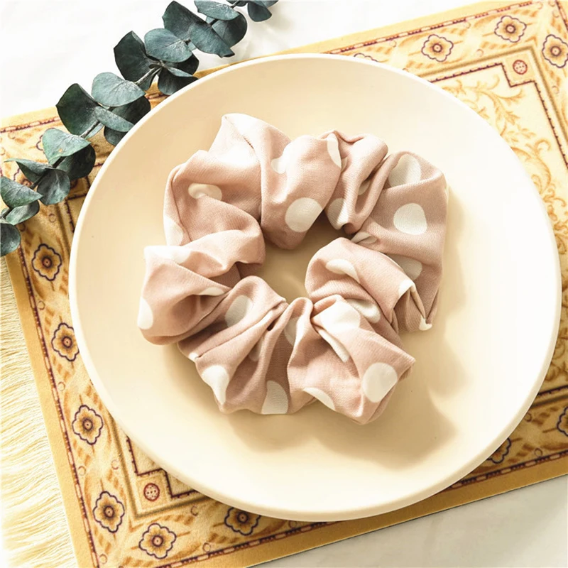 Резинки модные в горошек с принтом растягивающиеся аксессуары для волос заколки